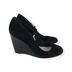 Vince Camuto Black Suede Wedges